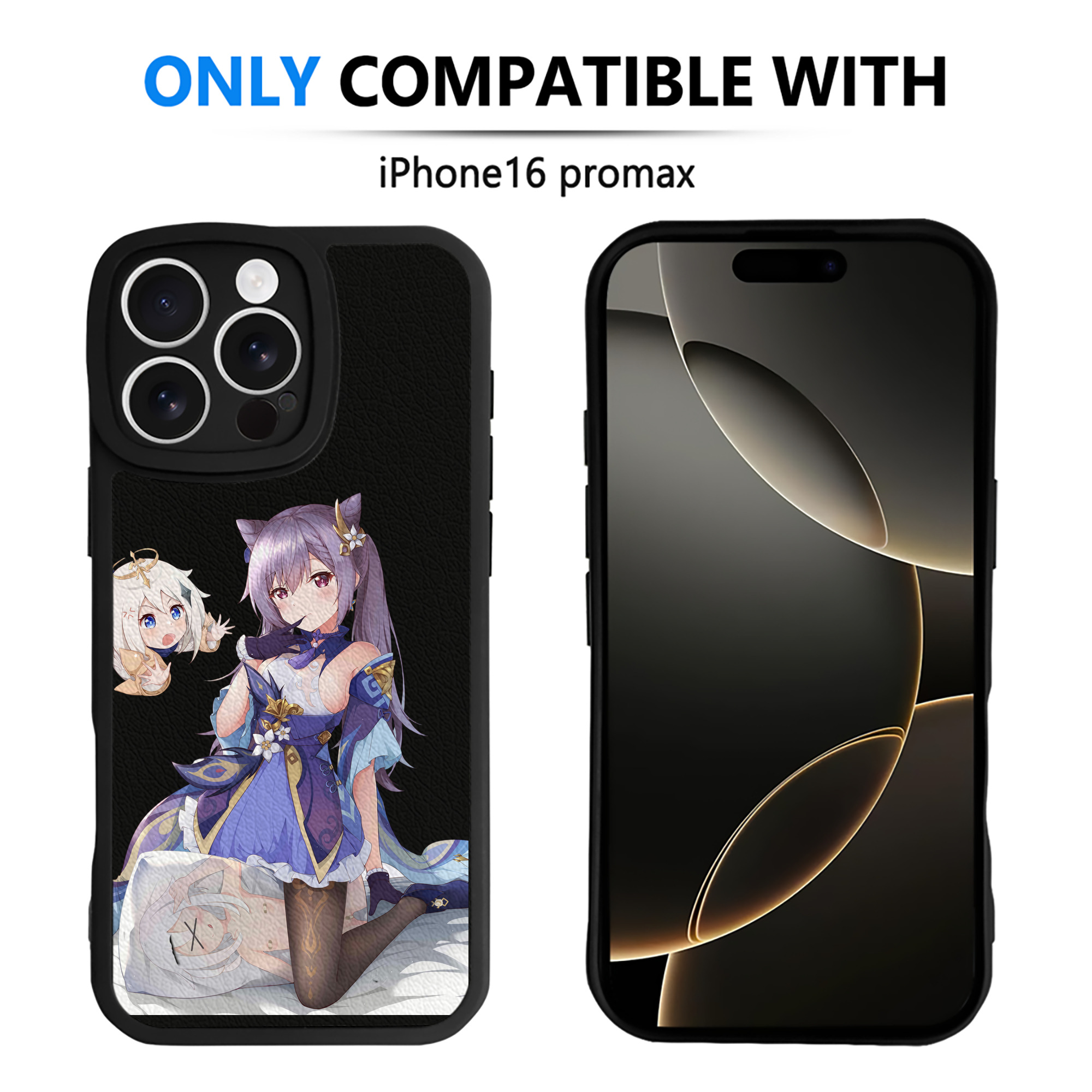 げんし神 刻晴 こくせい genshin Kokusei 【iPhone 16シリーズ対応】シリコンスマホケース（レザー調） 材質：シリコン